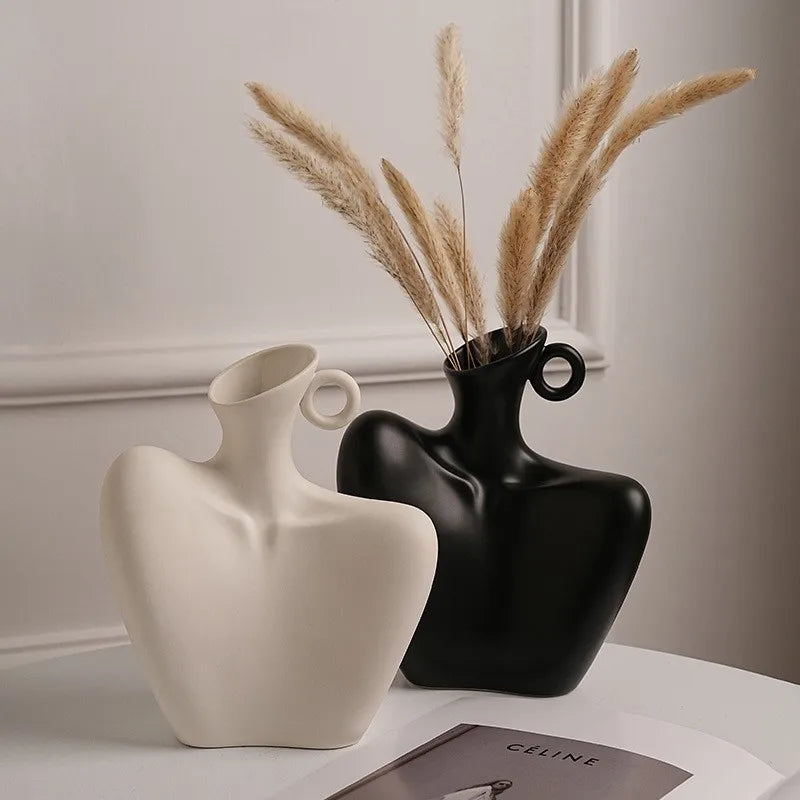 vase humain créatif en céramique pour décoration moderne