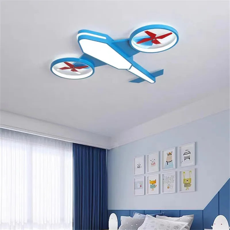 plafonnier avion nordique décoration intérieure lumière dimmable pour enfants