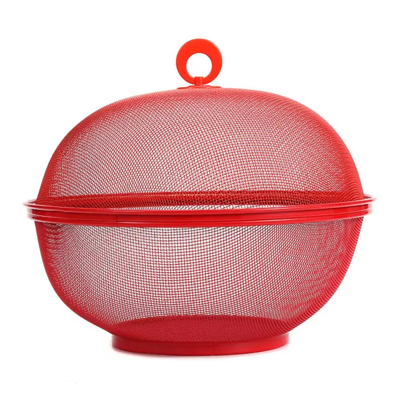 panier à fruits en maille avec couvercle anti mouches en inox