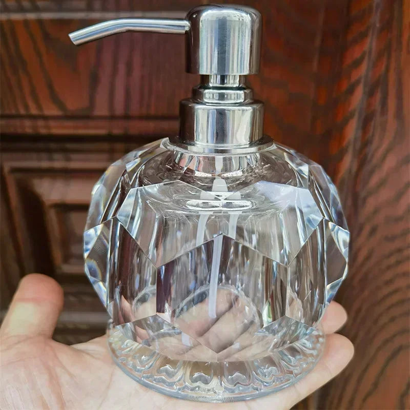 bouteille en verre pour désinfectant et distributeur de savon