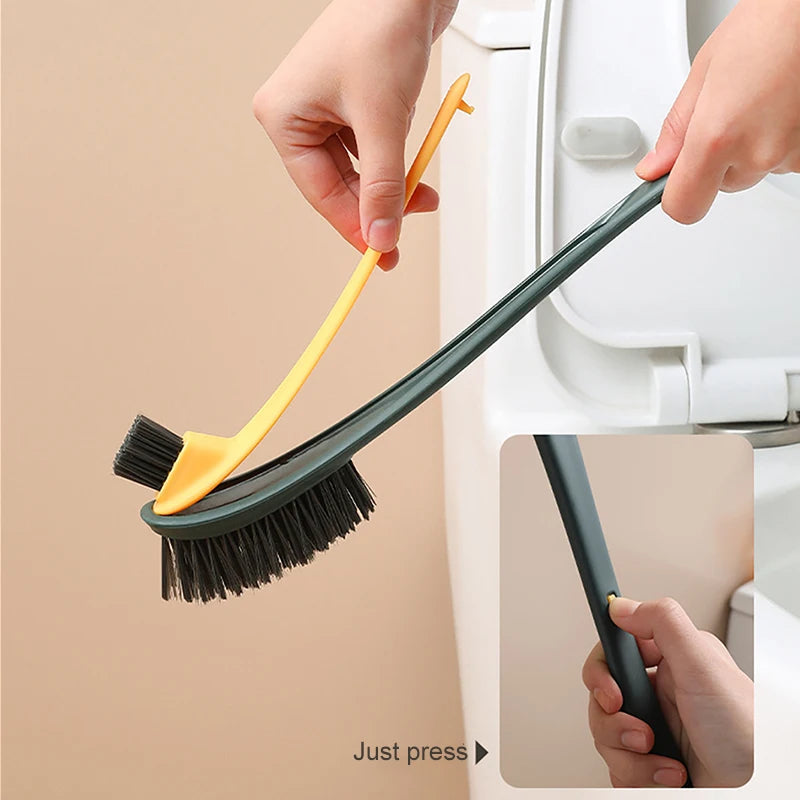 brosse wc avec long manche et petite brosse murale pour nettoyage efficace