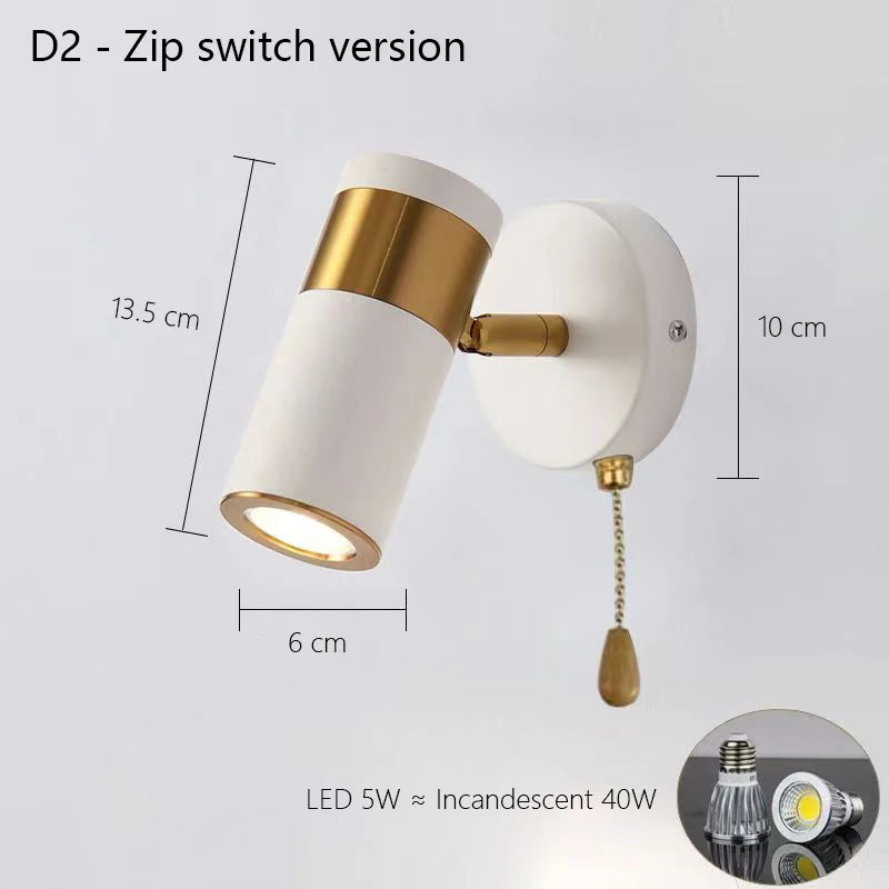 applique murale nordique réglable lampe LED moderne minimaliste rotative