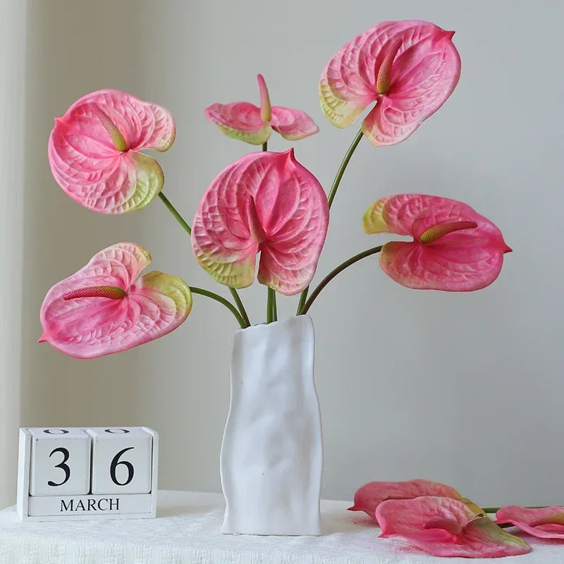 décoration de jardin feuilles artificielles anthuriums pour extérieur