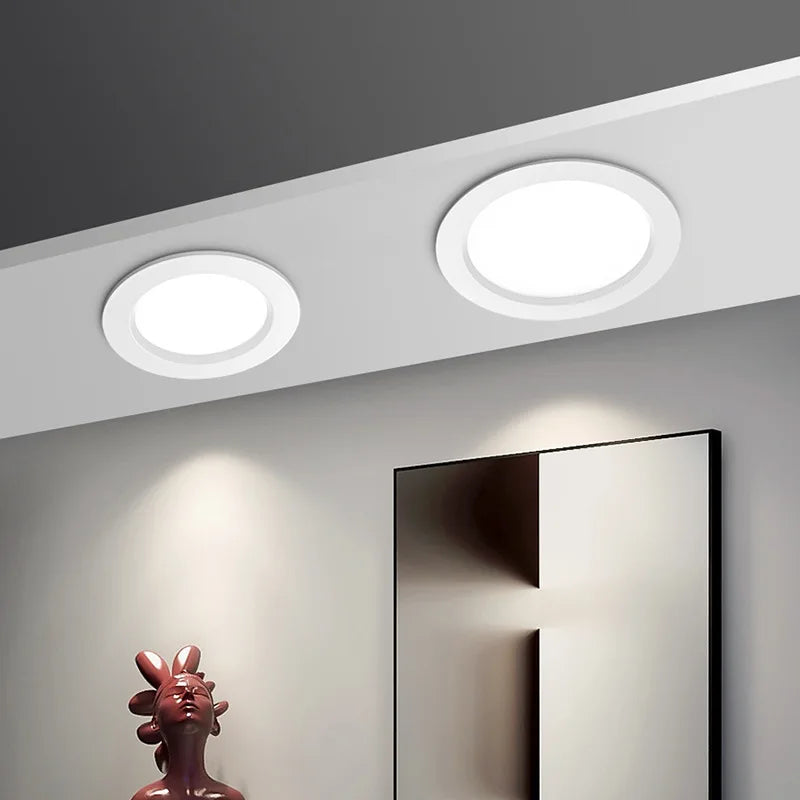 plafonniers ultra minces encastrés led spots d'intérieur panneau lumineux rond