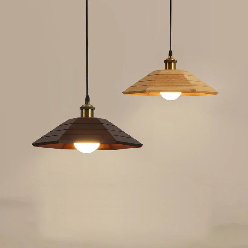 lustre moderne en bois massif éclairage pour restaurant et bar