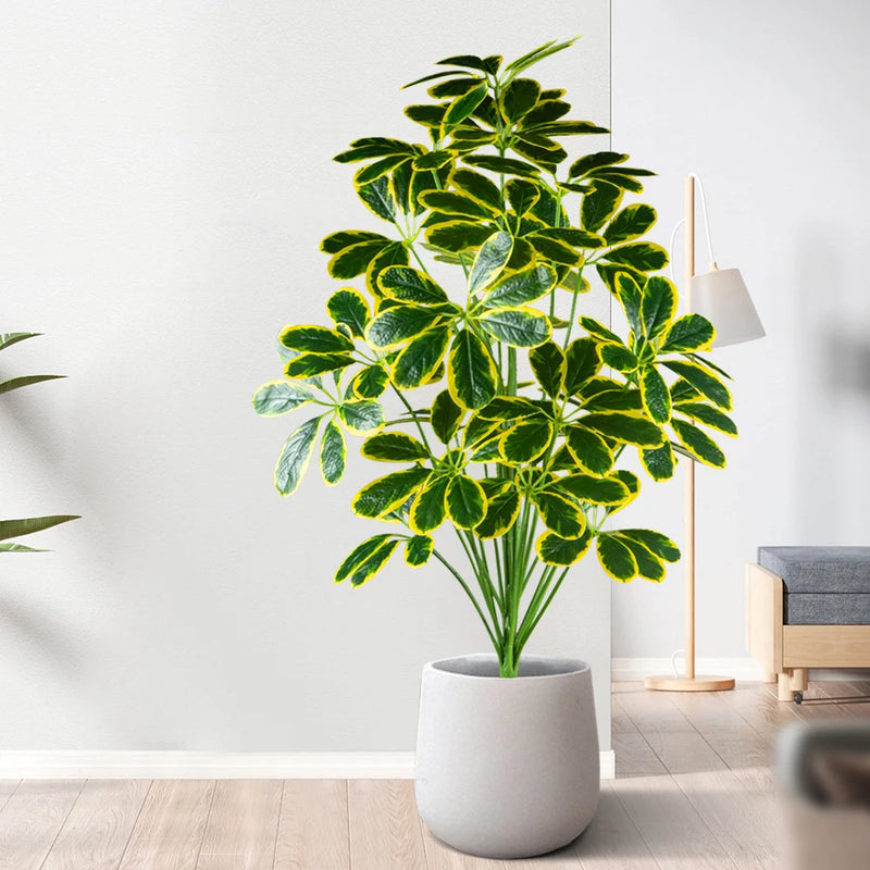 plantes artificielles de palmier et monstera pour décoration intérieure et extérieure