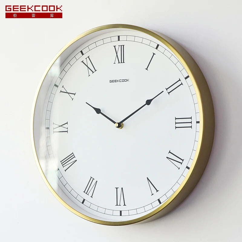 horloge murale de luxe moderne silencieuse pour intérieur