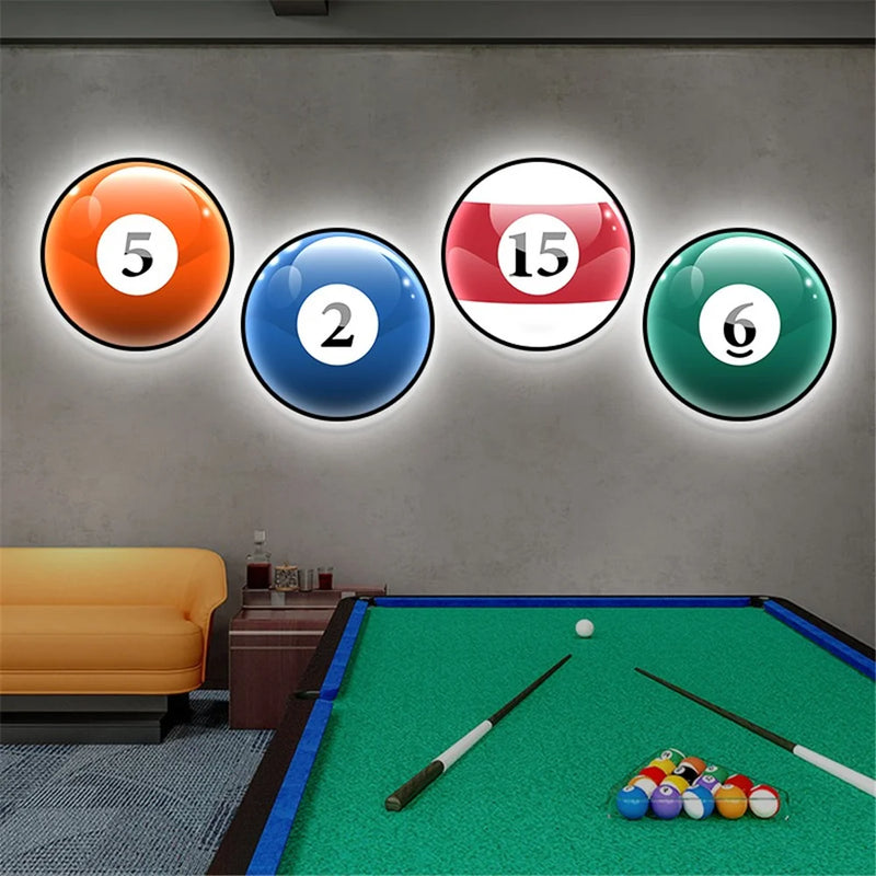 applique murale créative pour salle de billard et décoration intérieure