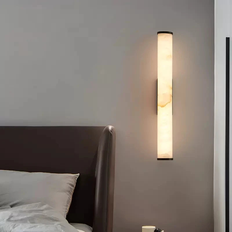 applique murale en marbre naturel avec éclairage led en cuivre