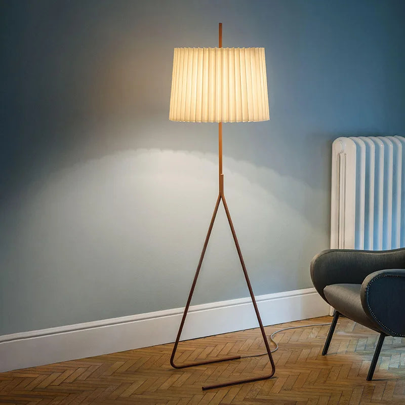 lampadaire plissé vintage minimaliste style japonais moderne