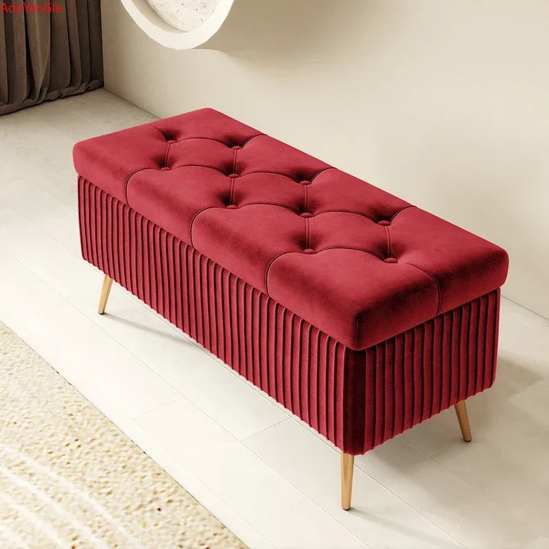 banc nordique avec rangement tabouret de luxe polyvalent et pratique