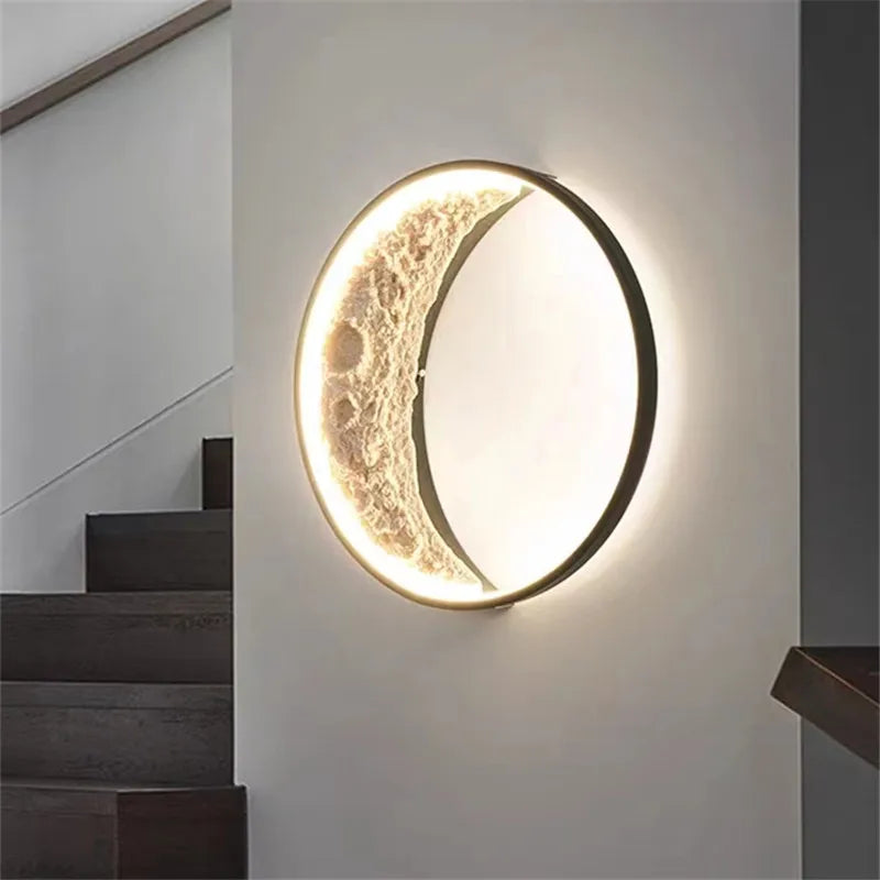 applique murale lune à led avec intensité variable décorative