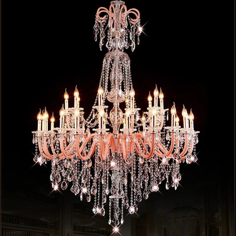 lustre moderne en cristal pour décoration intérieure élégante