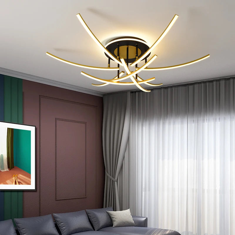 lustre led moderne minimaliste bande lumineuse nordique haut de gamme style italien