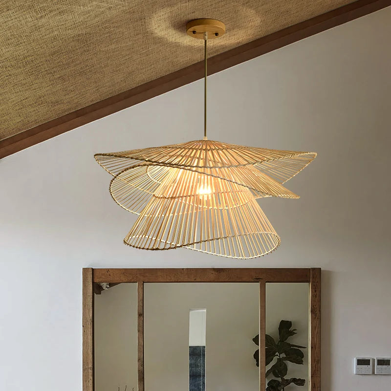 suspension moderne en rotin pour un décor créatif