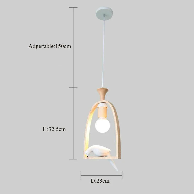 lustre créatif romantique design oiseau lumière suspendue décorative