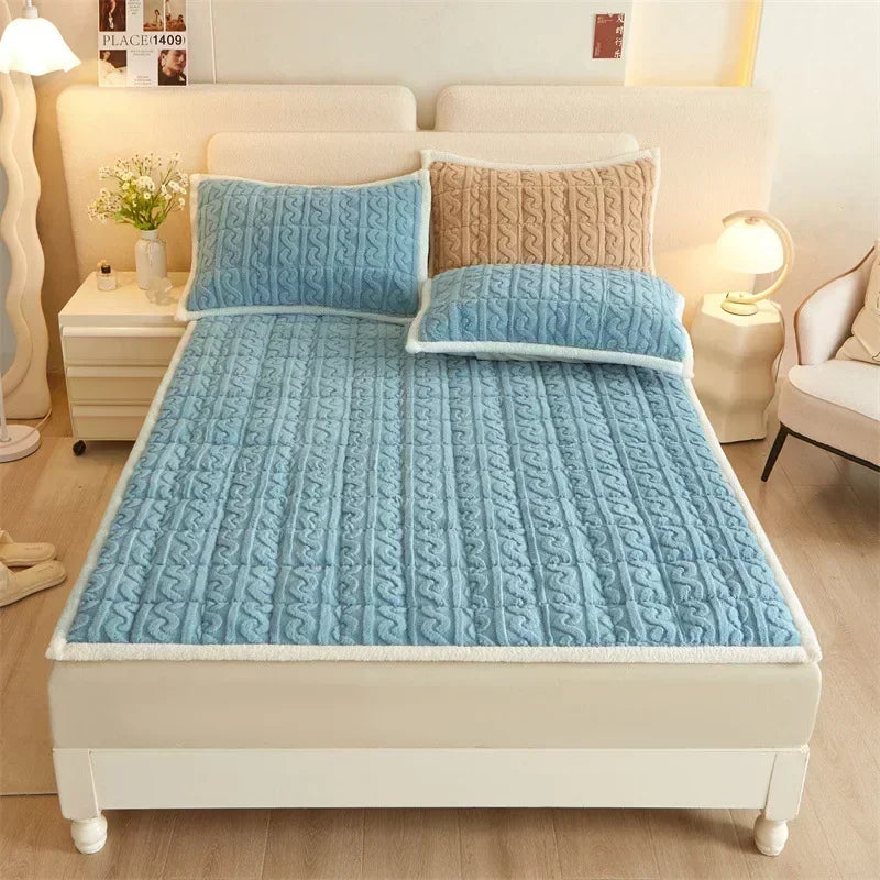 surmatelas épais en velours pour un hiver douillet et confortable