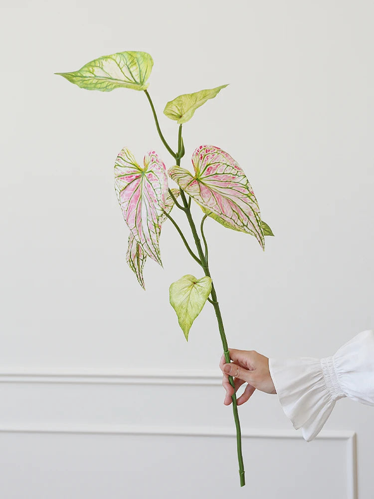 plante artificielle caladium pour décoration intérieure et florale