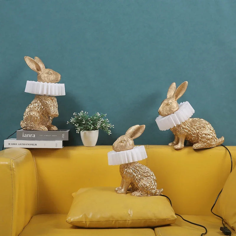 lampe à poser lapin nordique décorative pour enfants et intérieur