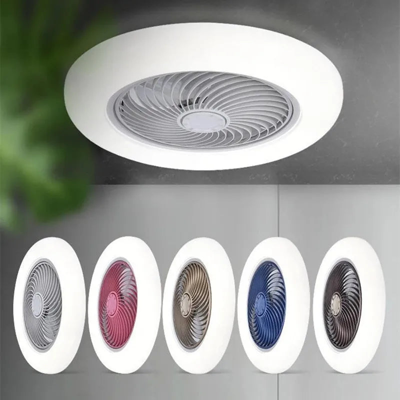 ventilateur de plafond avec télécommande dimmable et lumière LED minimaliste