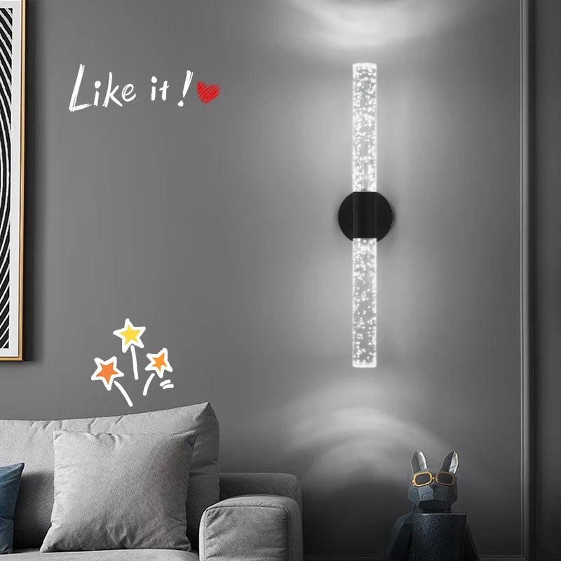 applique murale led style nordique minimaliste bulle acrylique