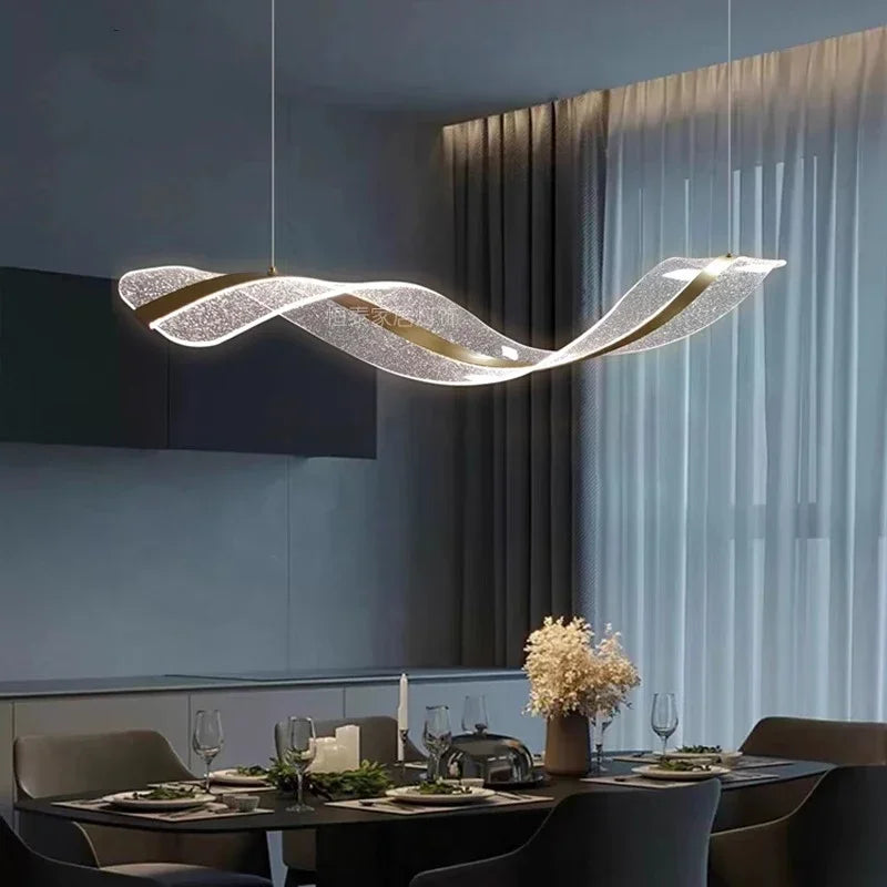 lustre spiralé design moderne pour hôtels bars et restaurants