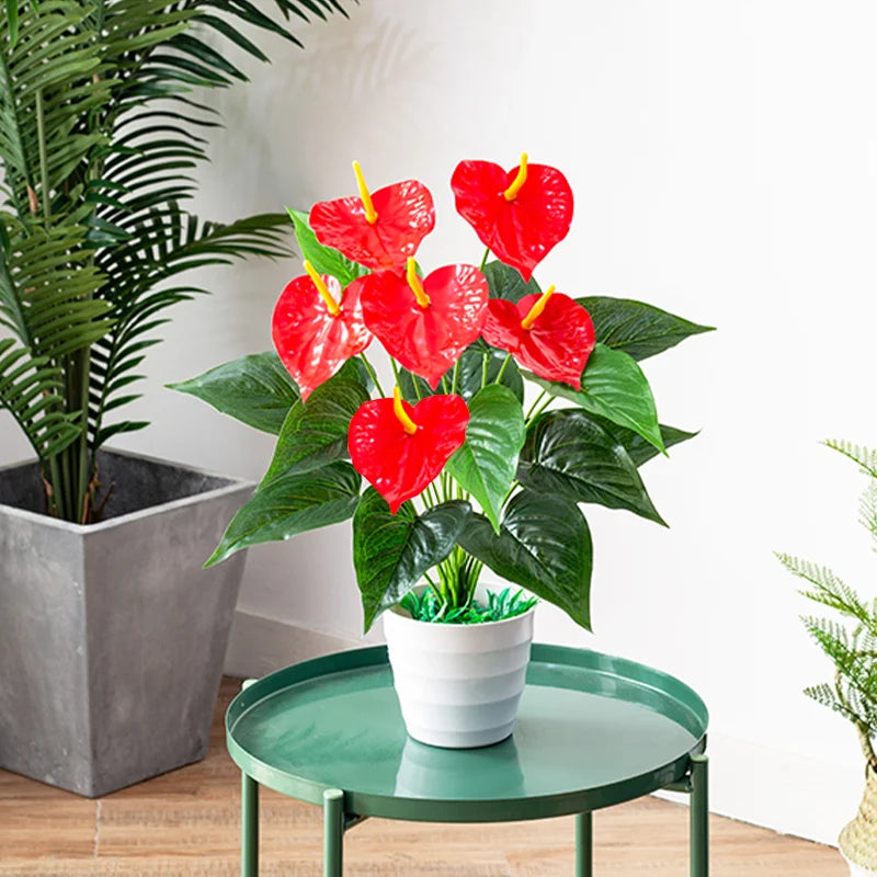 plantes artificielles monstera palmier anthurium décoration intérieure extérieure