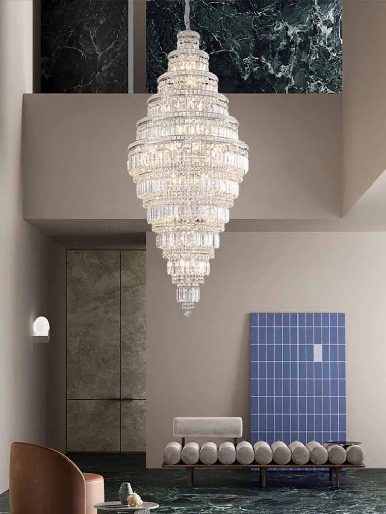 lustre moderne personnalisé en cristal pour éclairage élégant