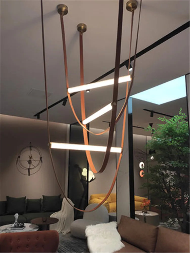 suspension tube de verre led créative minimaliste postmoderne