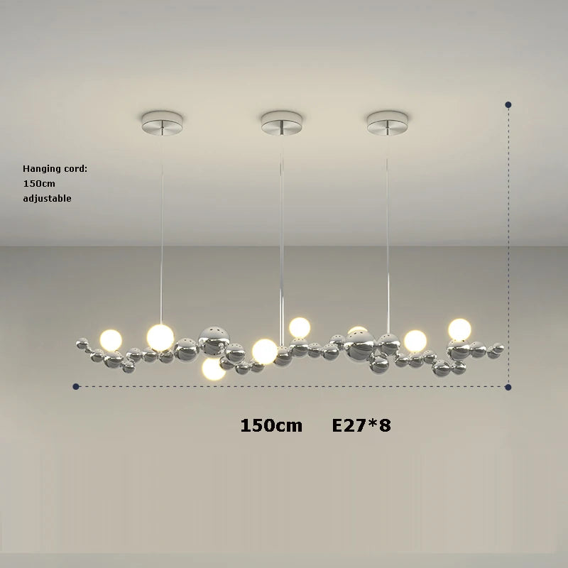 lustre led design moléculaire éclairage tendance 2024 suspension