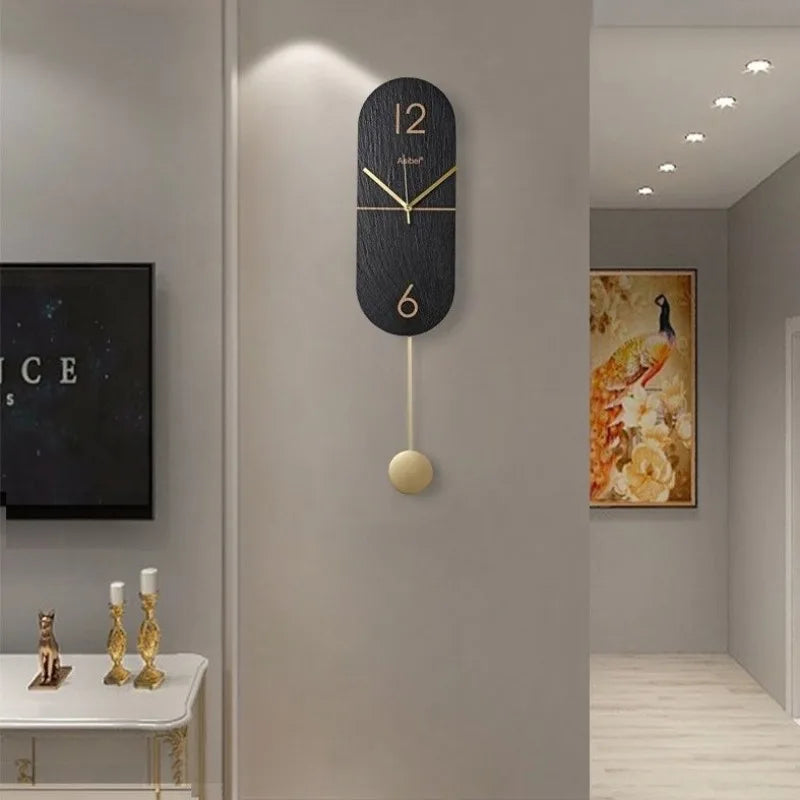 horloge murale en roche design moderne et silencieuse