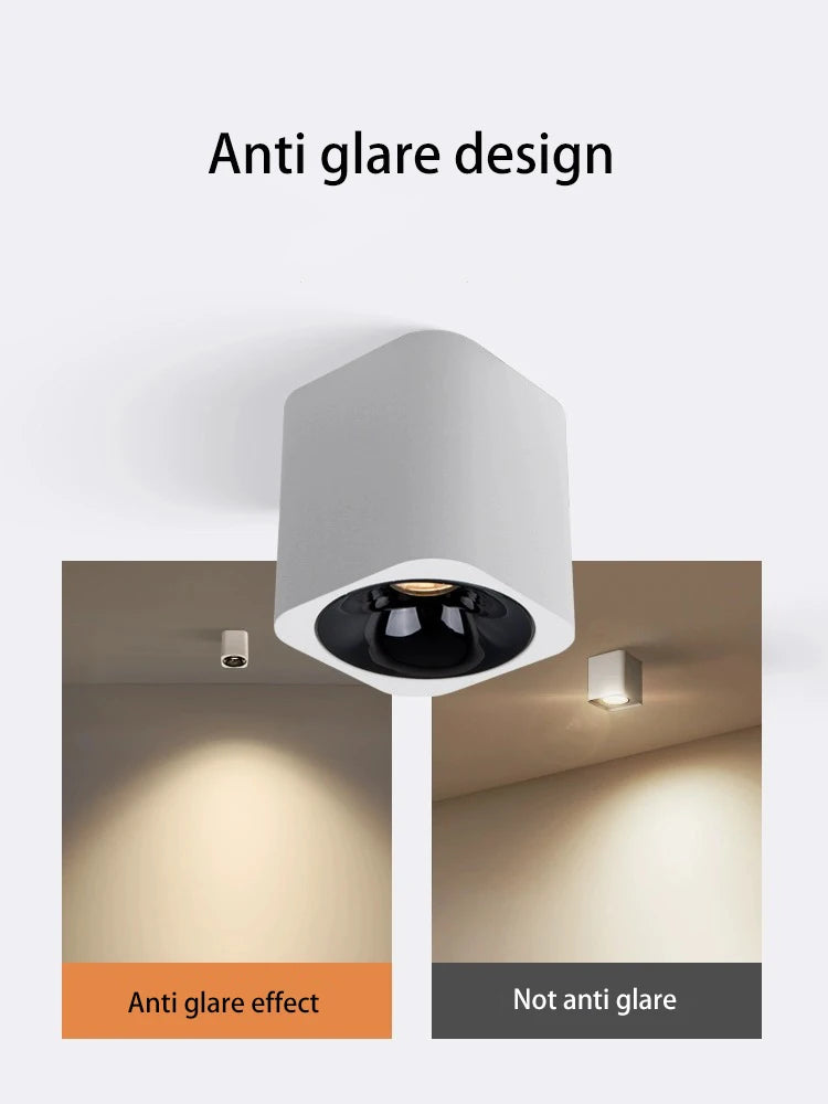 mini projecteur led anti-éblouissement monté en surface pour intérieur