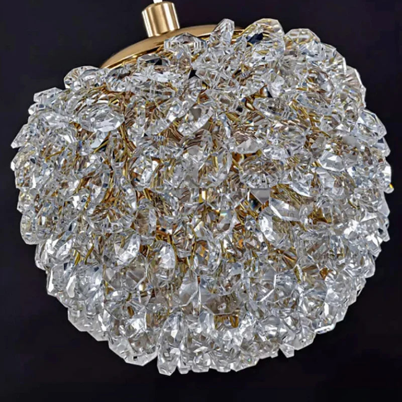 lustre boule de cristal design artistique de luxe moderne