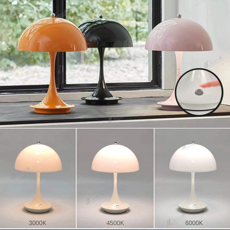 Lampes de table LED modernes en forme de champignon