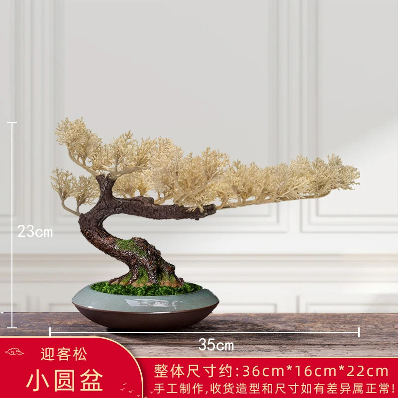 décoration intérieure faux arbre bonsaï style chinois pour un paysage apaisant