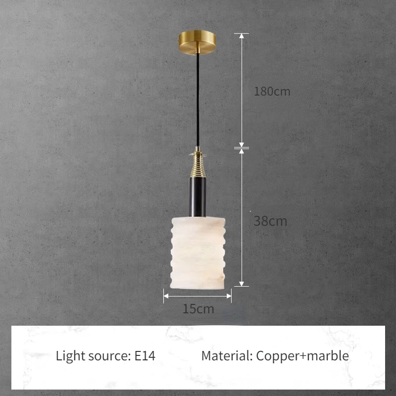 suspension moderne en pierre naturelle pour un éclairage minimaliste