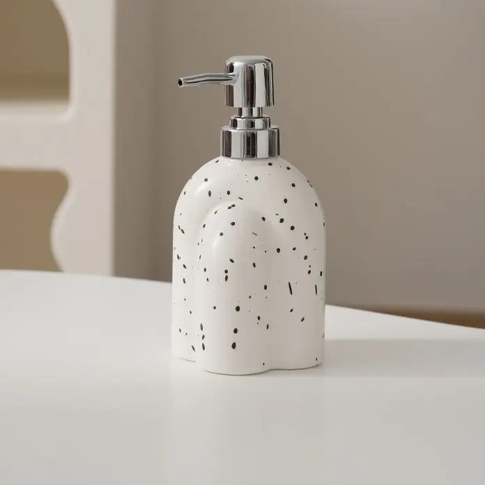 distributeur de savon en céramique portable pour shampoing et eau