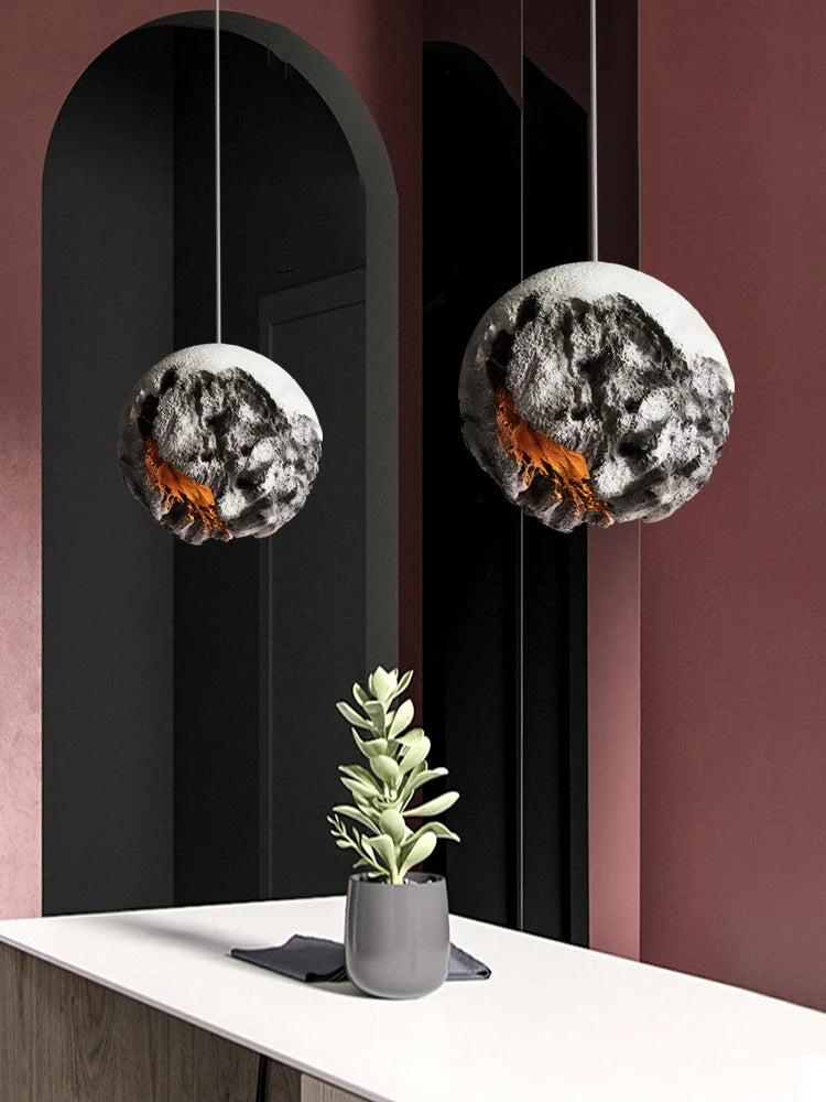 lustre moderne en forme de lune pour décoration intérieure