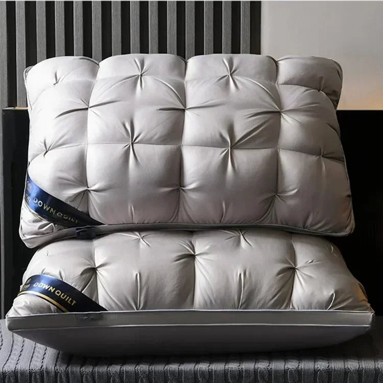 oreillers en duvet 3D doux et confortables pour un sommeil réparateur