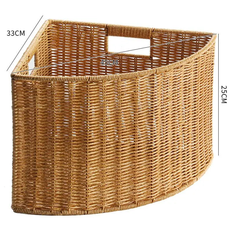 panier dangle tissé pour linge et rangement maison