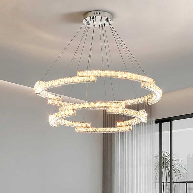 lustre en cristal de style italien pour décoration intérieure 2024