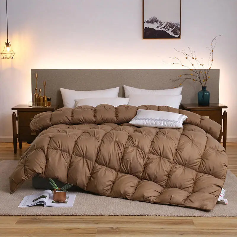 couette en duvet d'oie luxe épaisse pour hiver