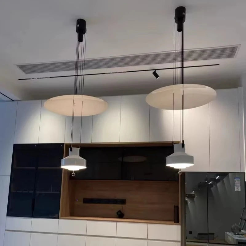 Height Adjustable Suspension Italian Designer Pendant Lamp Hanging Light For Kitchen Restaurant Living Dining Room