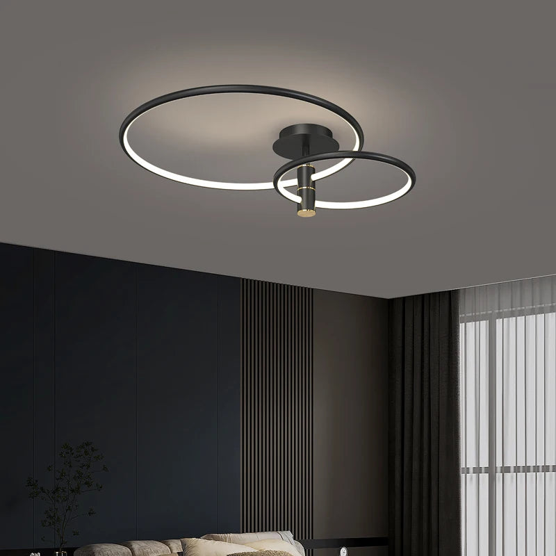 plafonnier circulaire led luxe style nordique pour intérieur décoratif