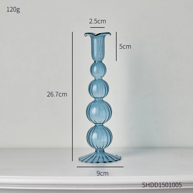 bougeoir en verre créatif pour décoration moderne et élégante