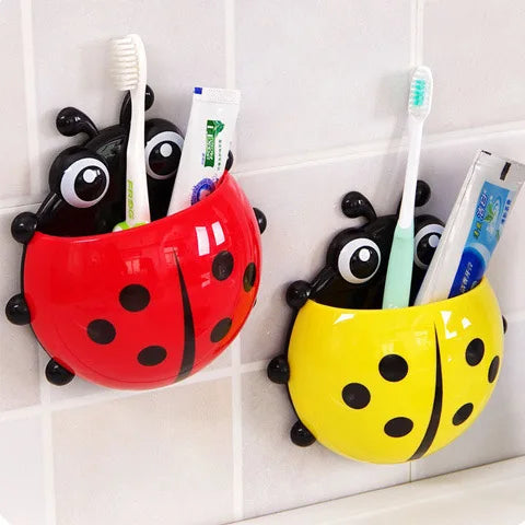 lot de 2 porte-brosse à dents coccinelle mignon pour enfants