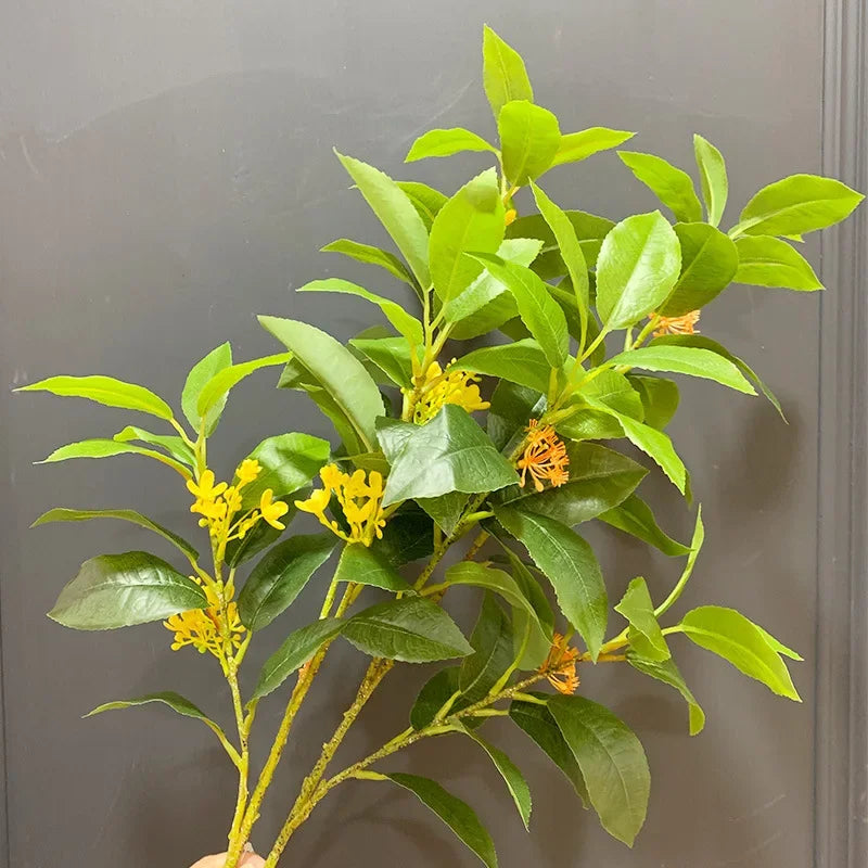 lot de 6 plantes artificielles en soie osmanthus pour décoration commerciale