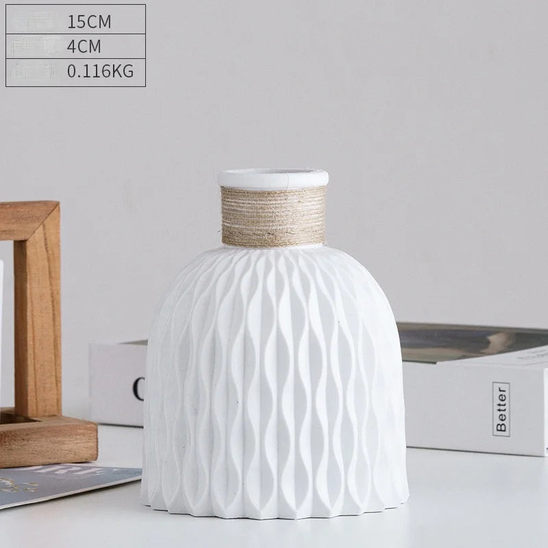 vase moderne en plastique pour décoration florale nordique