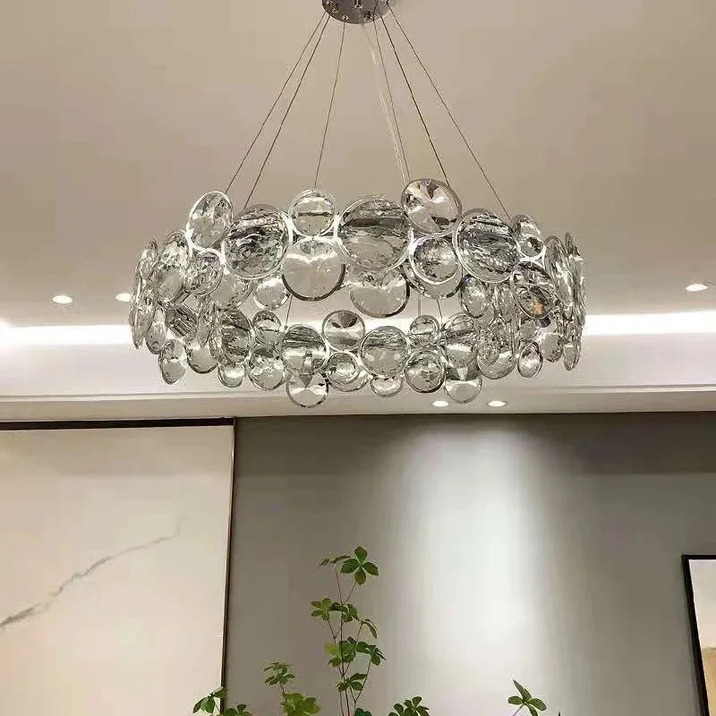 lustre en cristal moderne style nordique pour intérieur luxueux