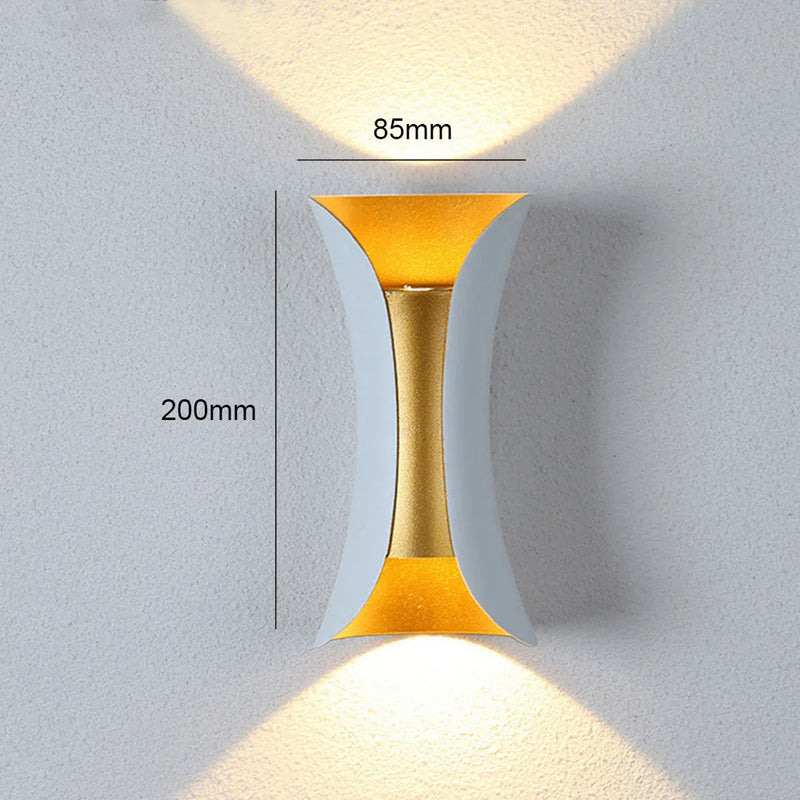 applique murale led moderne en aluminium étanche pour décoration extérieure